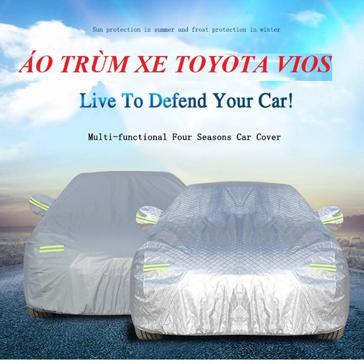 Bạt phủ ô tô, áo trùm xe, bạt che nắng mưa 3 LỚP dùng riêng cho xe Toyota Vios bản G và bản E