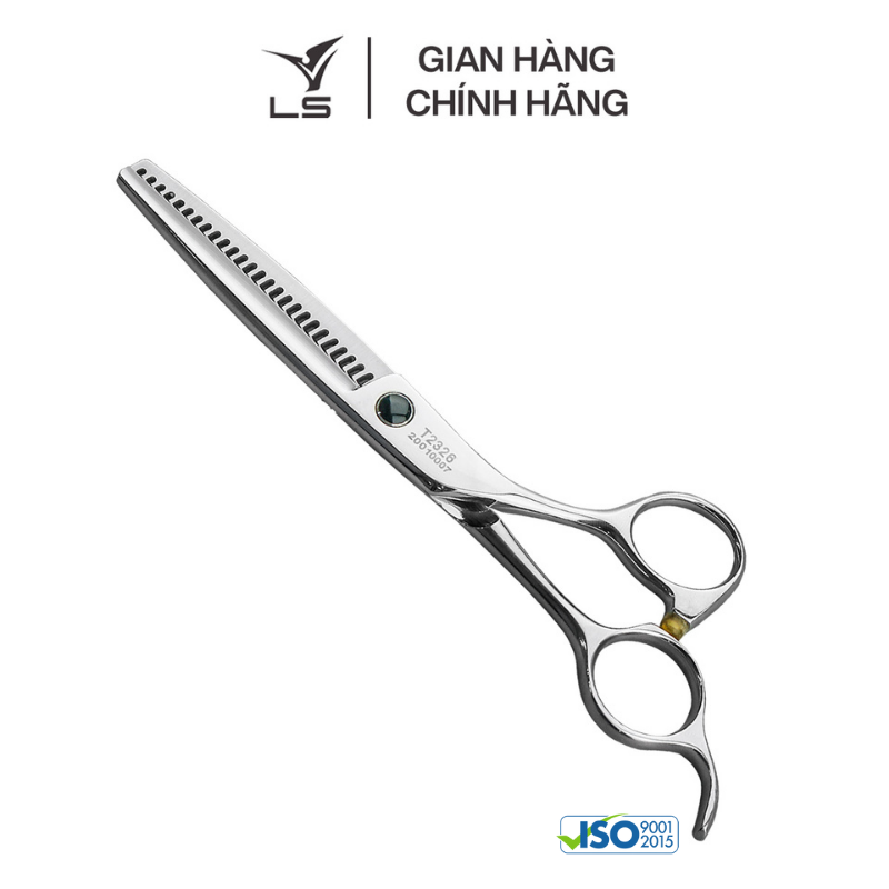 Kéo tỉa mỏng tóc mái LS răng đơn thẳng đỡ ngón cố định T2326