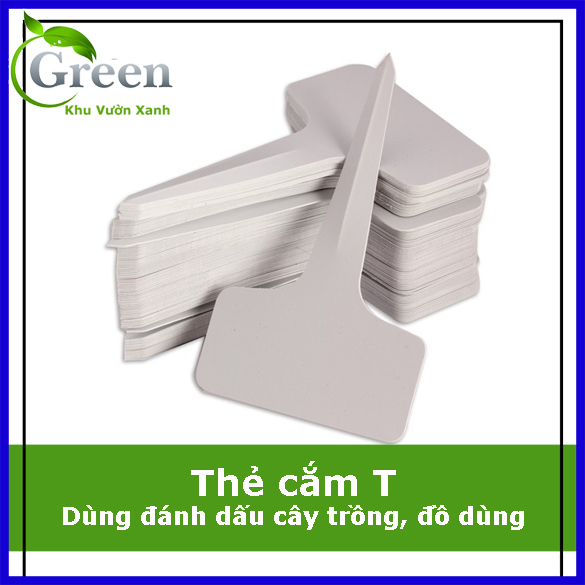 Set 50 thẻ ghi tên đánh dấu hoa lan cây cảnh chữ T bằng nhựa