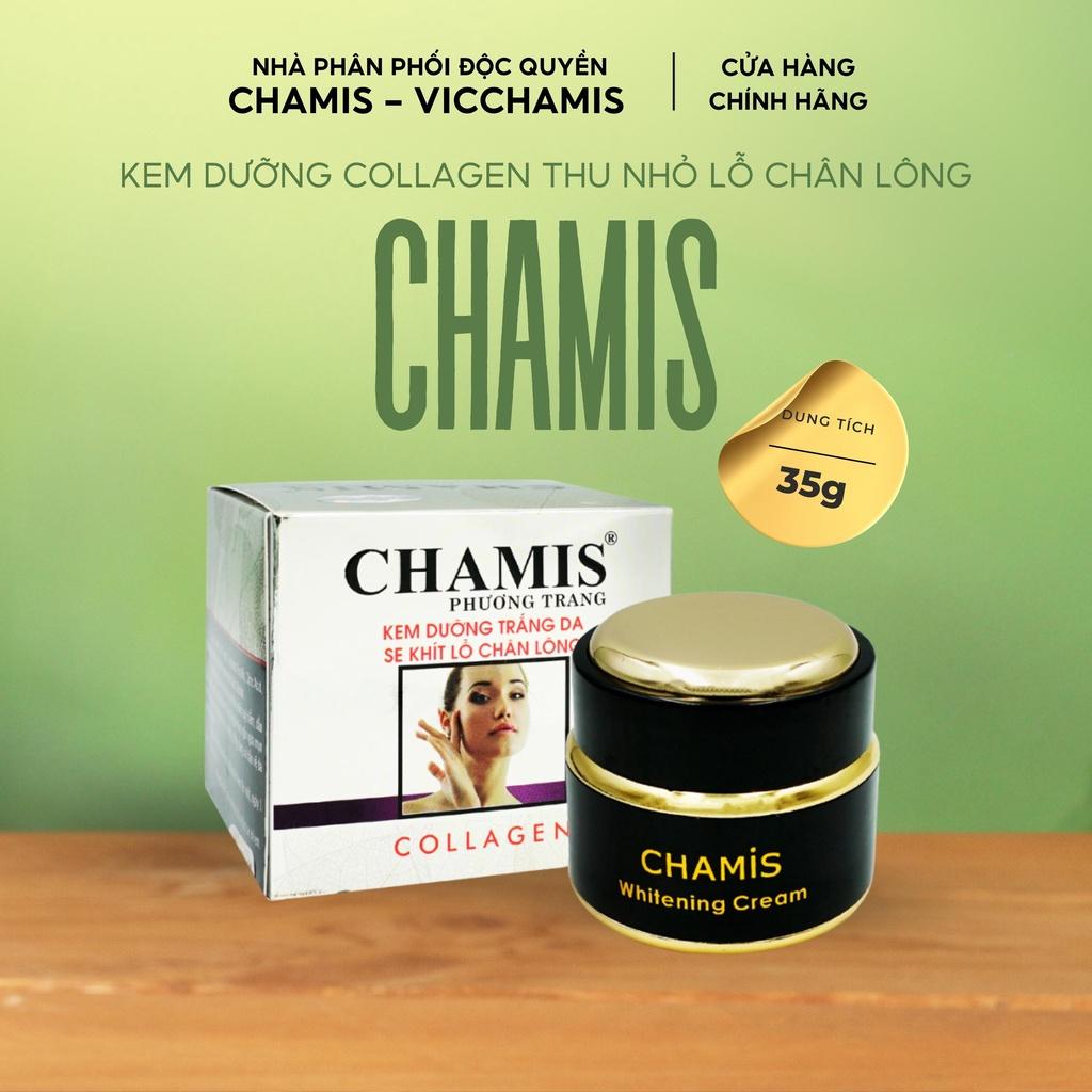 KEM DƯỠNG TRẮNG DA COLLAGEN CHAMIS THU NHỎ LỖ CHÂN LÔNG