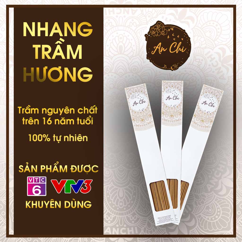 Nhang trầm hương Organic An Chi được làm từ trầm tự nhiên nguyên chất, sạch, không cuốn tàn và cho mùi thơm nồng ấm, dễ chịu