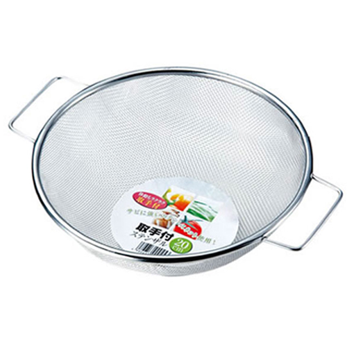 Rổ inox 20cm hàng nội địa Nhật Bản dáng tròn, tay quoai