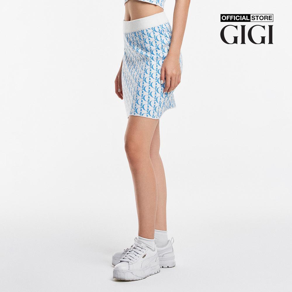 GIGI - Chân váy bút chì mini lưng thun phối logo thời trang G3301K231705