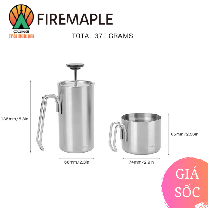 Bộ Pha Cafe Fire Maple Antarcti French Press Coffe Kit Chuyên Dã Ngoại Cắm Trại FMP-CAFE