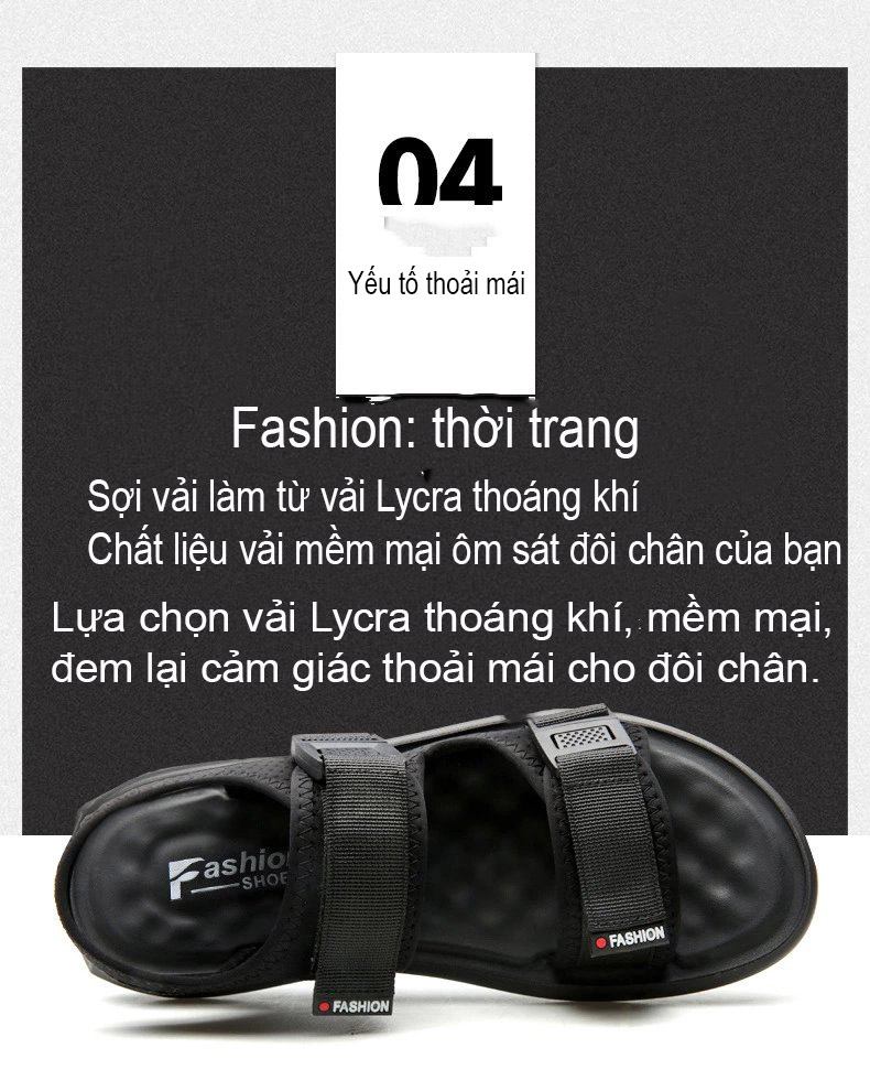 Giày Sandal nam đế mềm phiên bản Hàn Quốc ôm chân thoáng khí mã 58140 -8  - Đen - 42