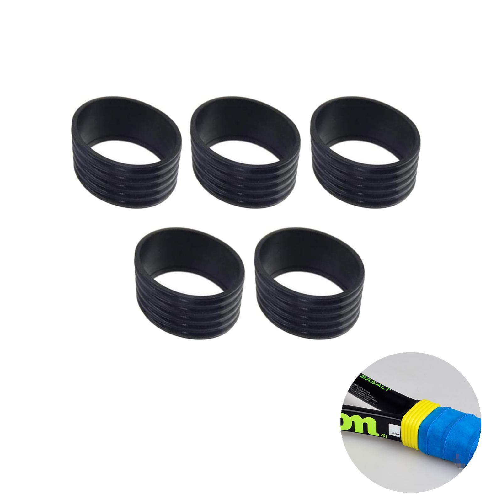 2x5 Tennis Racket Grip Packs Sweat Absorbing Badminton Grip Band Black