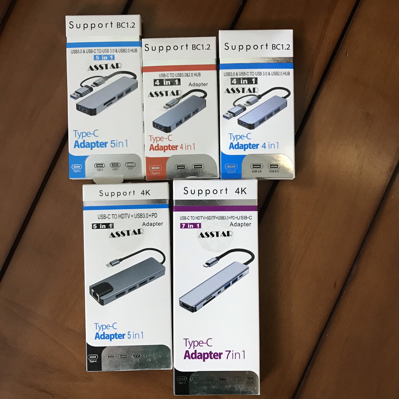 Hub Type C, Hub USB 3.0 5in1 UT, Cổng Chuyển Đổi Type C, Bộ Chia Type C Và USB Ra 5 Cổng SD, TF Và USB, Cổng Chuyển Đổi Dành Cho Mac book, Laptop, PC - Hàng Chính Hãng