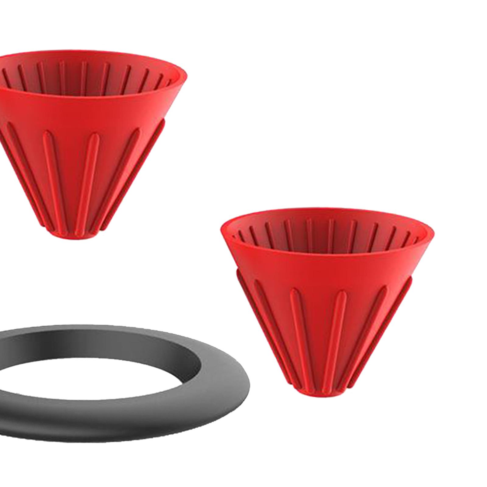 Pour Over Coffee Maker and Tea Dripper, Portable Drip Cone Filter Silicone Strainer Brewer, Coffee Maker Accessories, Easy to Clean