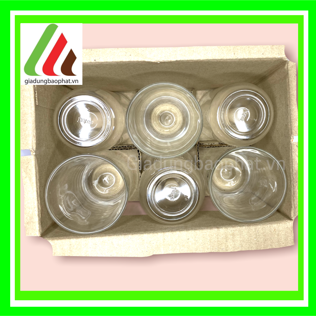 Bộ 6 ly thủy tinh cao trơn 300ml việt tiệp trong suốt chất lượng cao