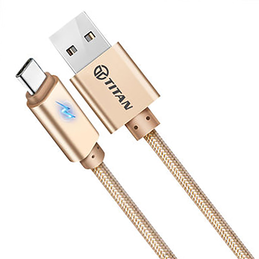 Cáp sạc nhanh cho Android các loại cổng USB TYPE C (2 mét) TITAN CT15 - Hàng Chính Hãng