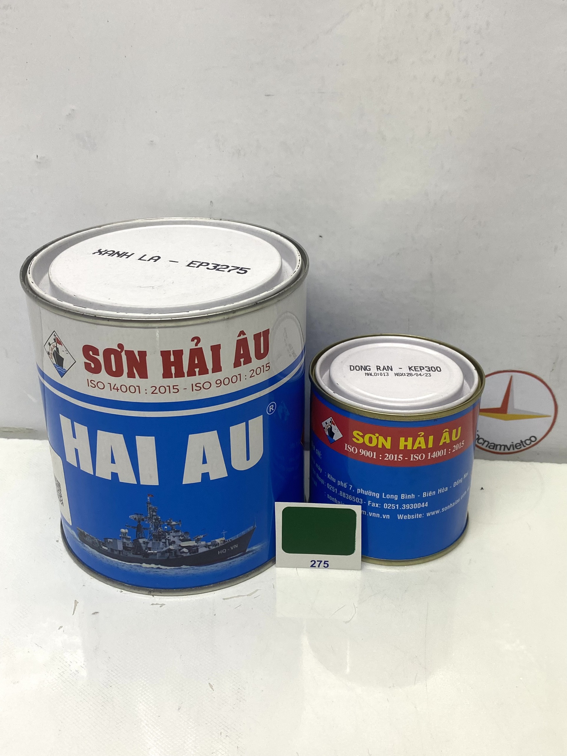 Sơn epoxy Hải Âu màu xanh lá EP275 1L/Bộ
