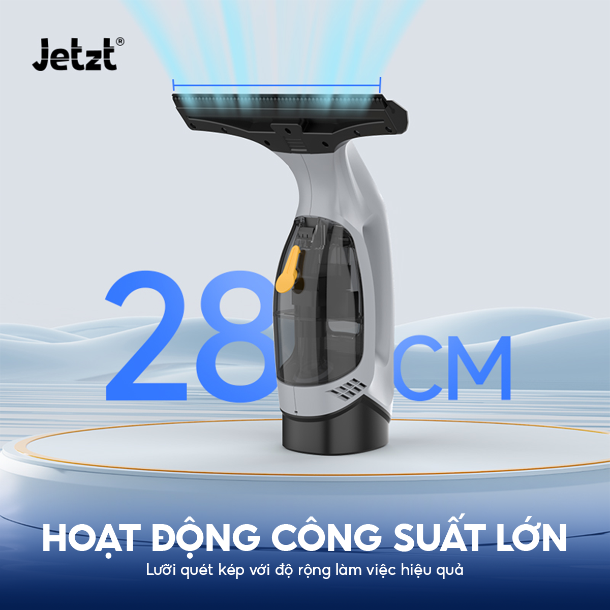 Máy lau kính thông minh cầm tay tiện lợi Jetzt C1000, hàng chính hãng