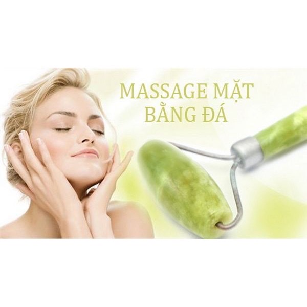 Con lăn cẩm thạch thoa kem , massage mặt se khít lỗ chân lông ,lưu thông máu giảm các nếp nhăn trên da mặt , giúp massage thư giãn phù hợp với người bận rộn an toàn và tiện lợi