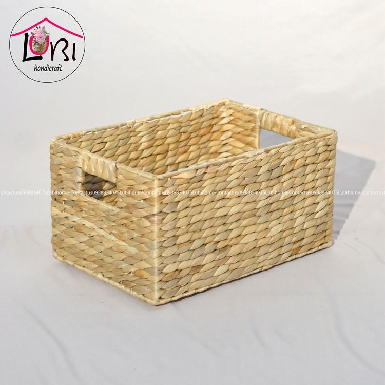 Sọt đựng đồ lục bình hình chữ nhật bộ 3 - sang trọng, tinh tế