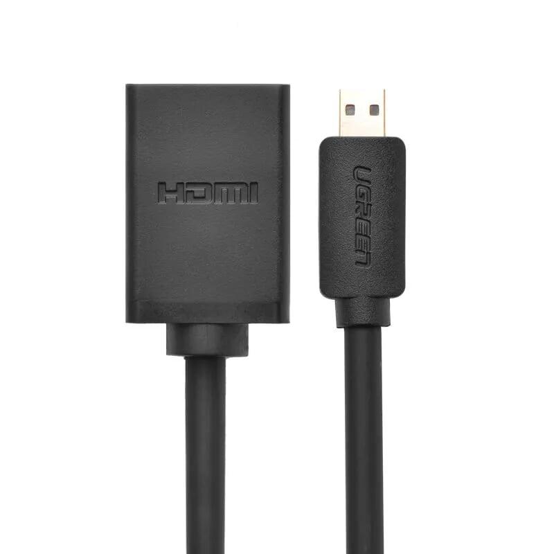 Ugreen UG2013420134TK Màu Đen Đầu chuyển đổi Micro HDMI sang HDMI âm - HÀNG CHÍNH HÃNG