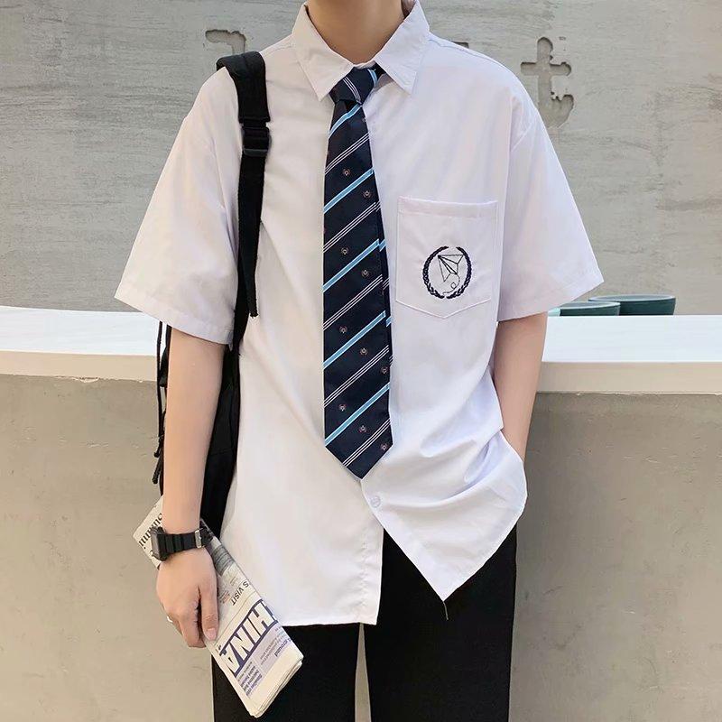 Áo Sơ Mi Trắng Ngắn Tay Thời Trang Hàn Quốc Cỡ S-4Xl