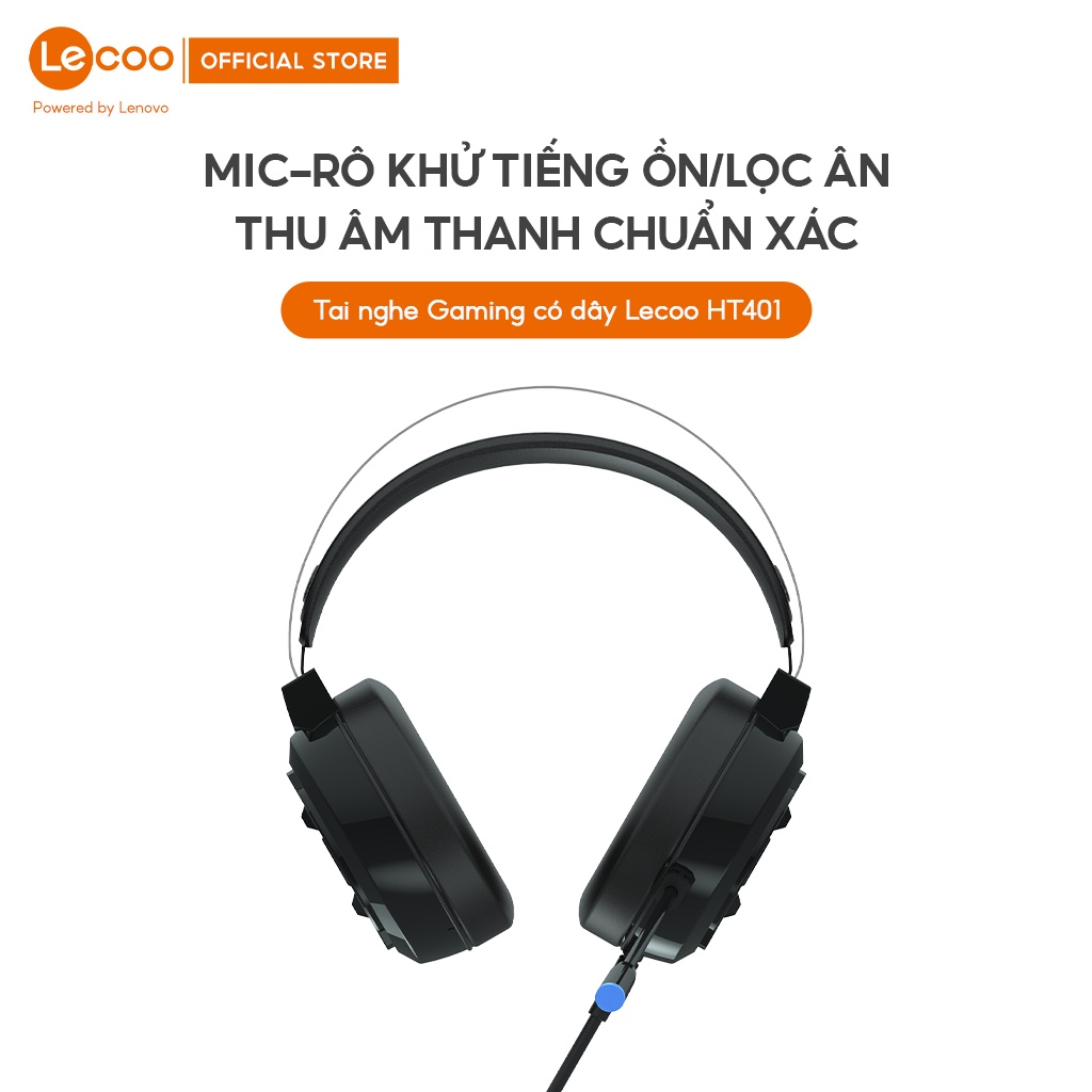 Tai nghe gaming có dây Lecoo HT401, có mic và đèn LED - BH 12 tháng, Hàng nhập khẩu