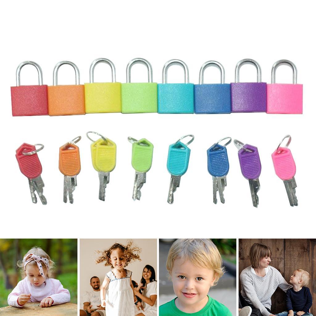 2-3pack 8x Key Lock Mini Padlock with Key Home & School Essentials for Luggage