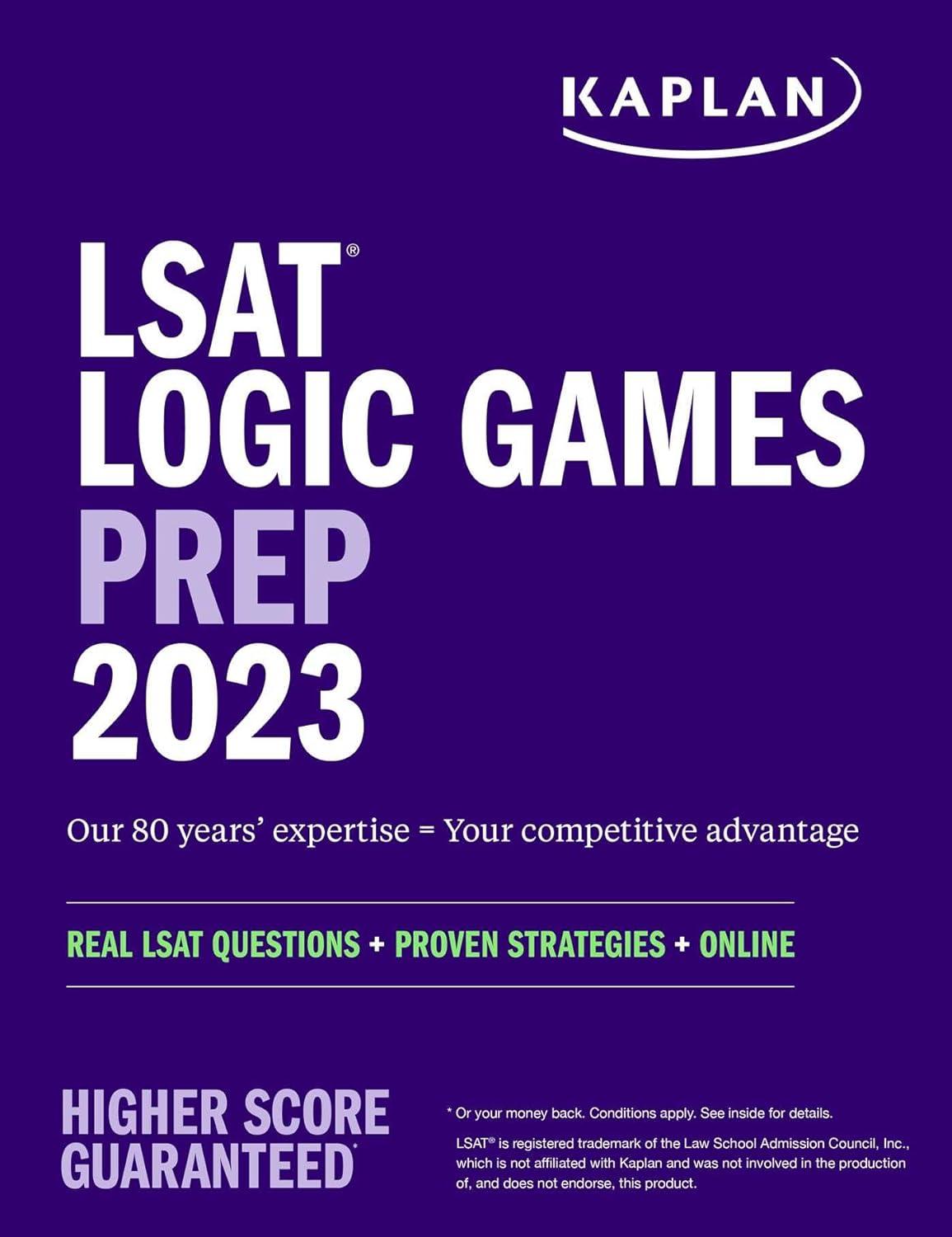 Sách ngoại văn: LSAT Logic Games Prep 2023: Real LSAT Questions + Proven Strategies + Online (Kaplan Test Prep)