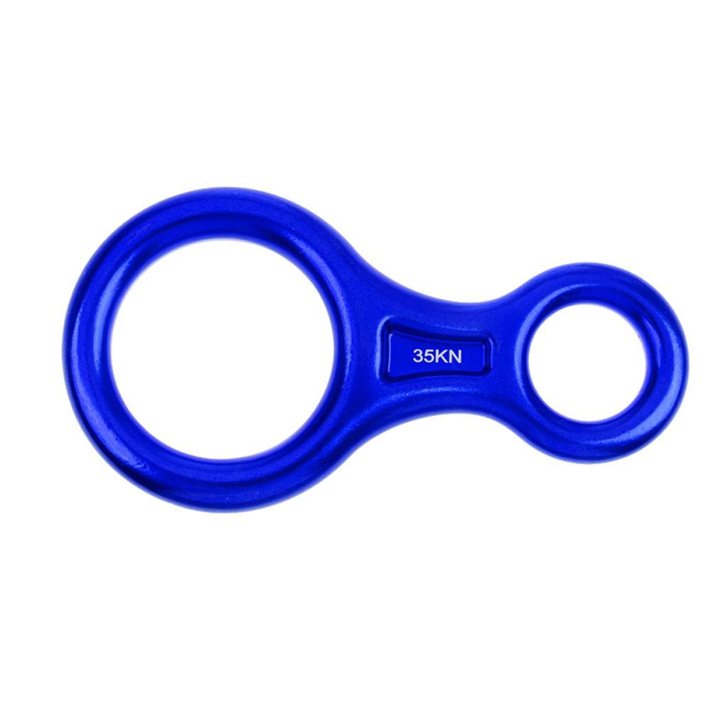 Heavy Duty Carbon Steel 25KN Screw Lock Carabiner + 35KN Figure 8 Belay Descender Device Outdoor Rock Climbing Rappelling Rescue