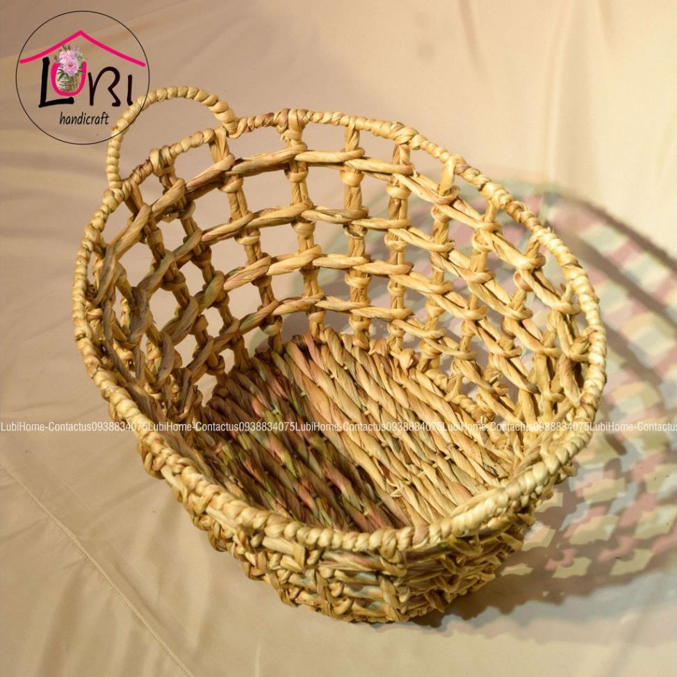 - Sọt đựng đồ lục bình hình oval - đơn giản, sang trọng