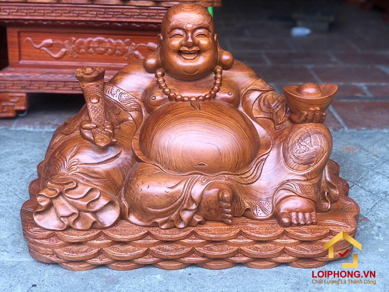 Tượng phật di lặc dài 60 cm x rộng 34 cm x cao 36 cm