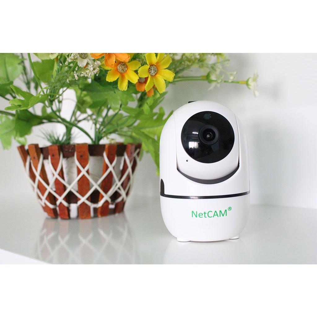 Camera IP WiFi NetCAM NR02, độ phân giải 3MP, Xoay 360 độ, Đàm thoại 2 chiều, Theo dõi chuyển động thông minh - Hàng chính hãng