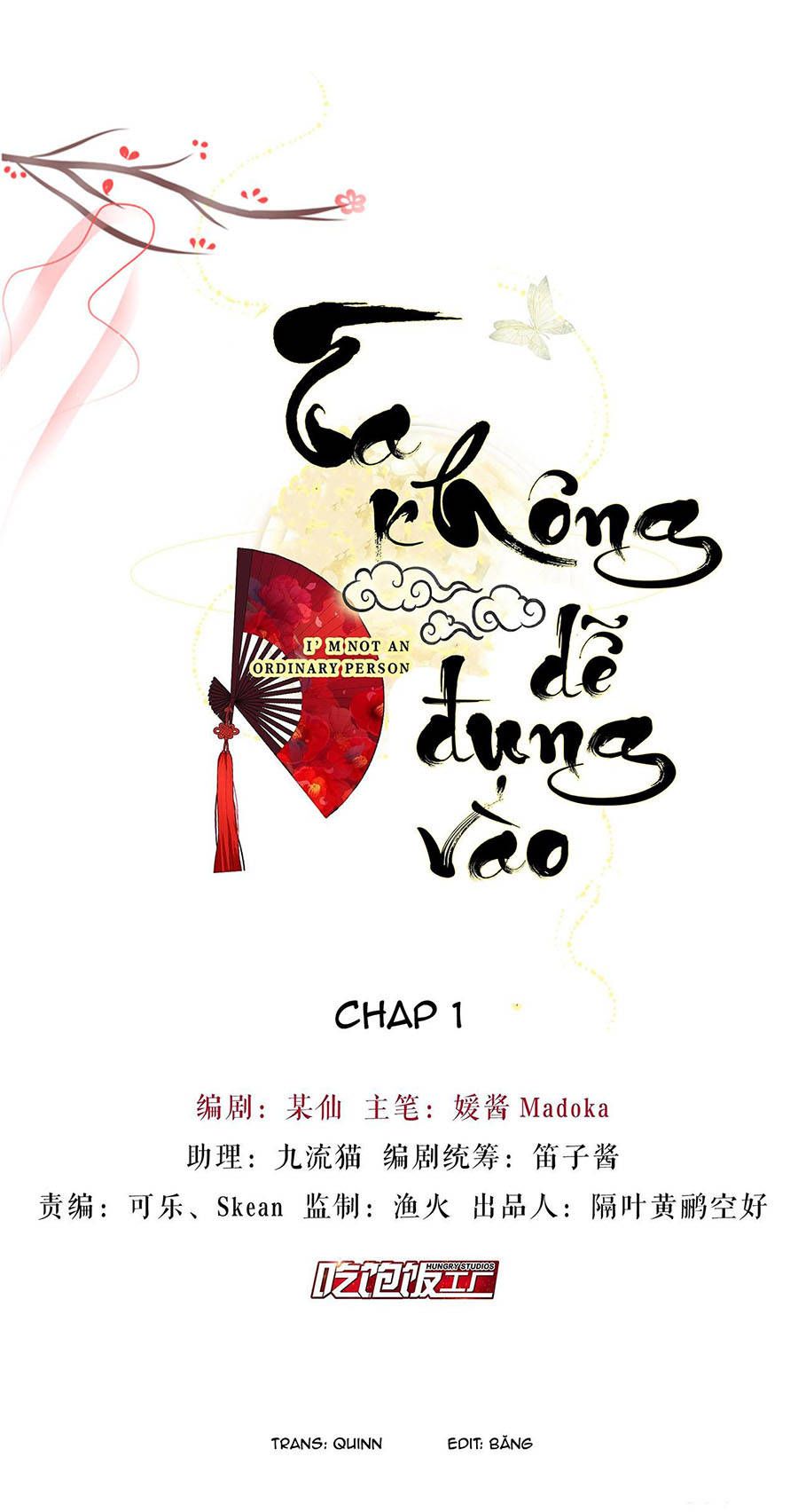 ta không dễ đụng vào chapter 1 1