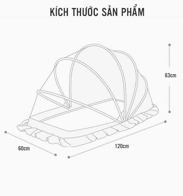 Màn Chụp Cho Bé Gấp Gọn Tiện Lợi