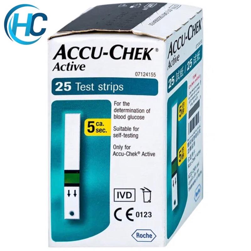 Que Thử Đường Huyết Accu-Chek Active (Hộp 25 - 50 que)