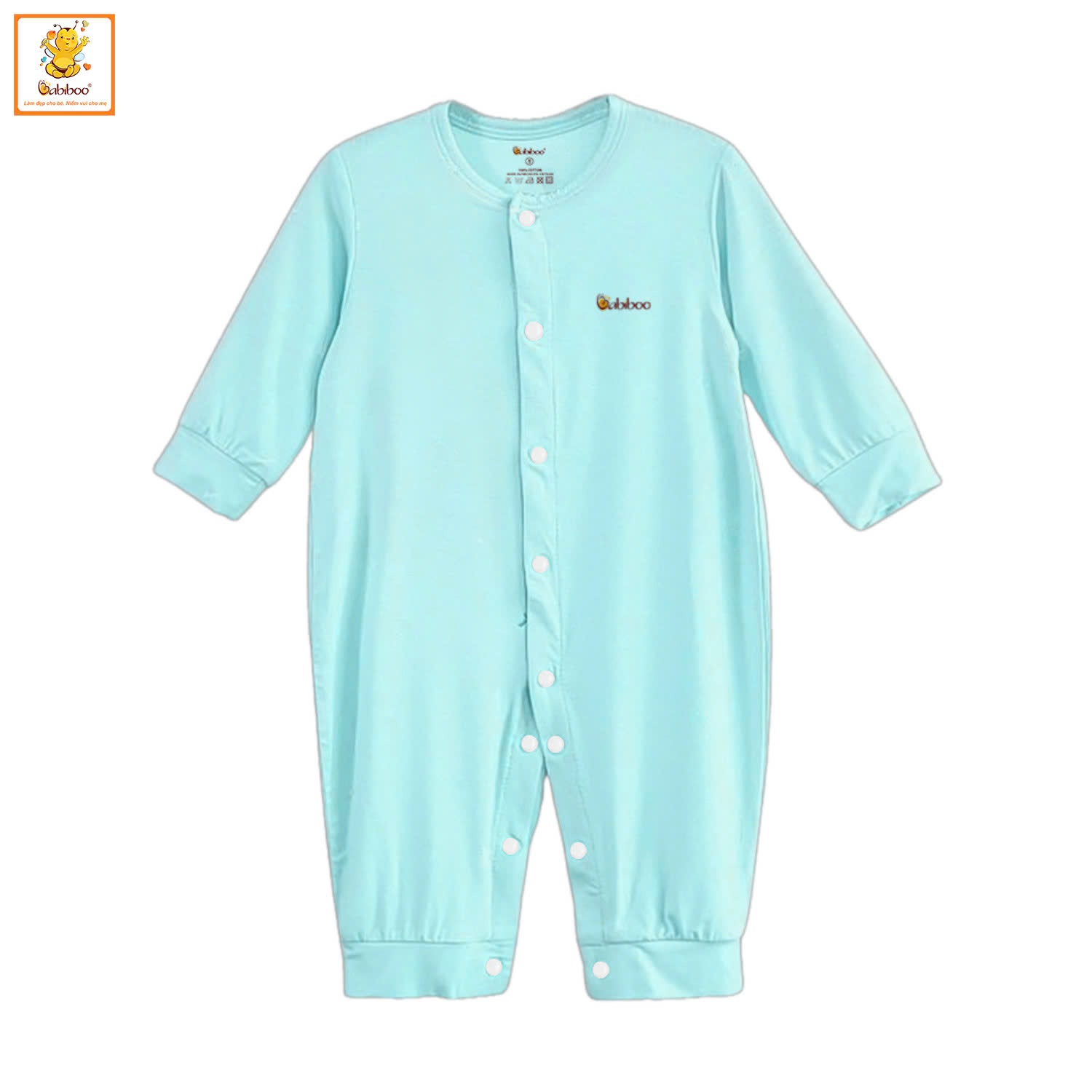 Bodysuit cho bé Babiboo bộ áo liền quần tay dài vải viscose siêu mềm, thoáng mát, mịn màng BTK25
