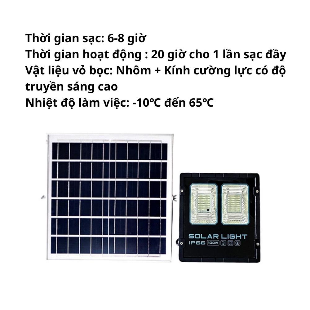 Đèn năng lượng mặt trời 100W BM-1-100W có điều khiển từ xa, Đèn led năng lượng mặt trời 100W