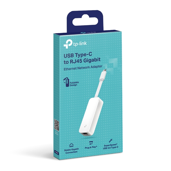 Bộ Chuyển Đổi Mạng USB Type-C Sang Ethernet TP-Link UE300C Tốc Độ 100/1000 Mbps - Hàng Chính Hãng