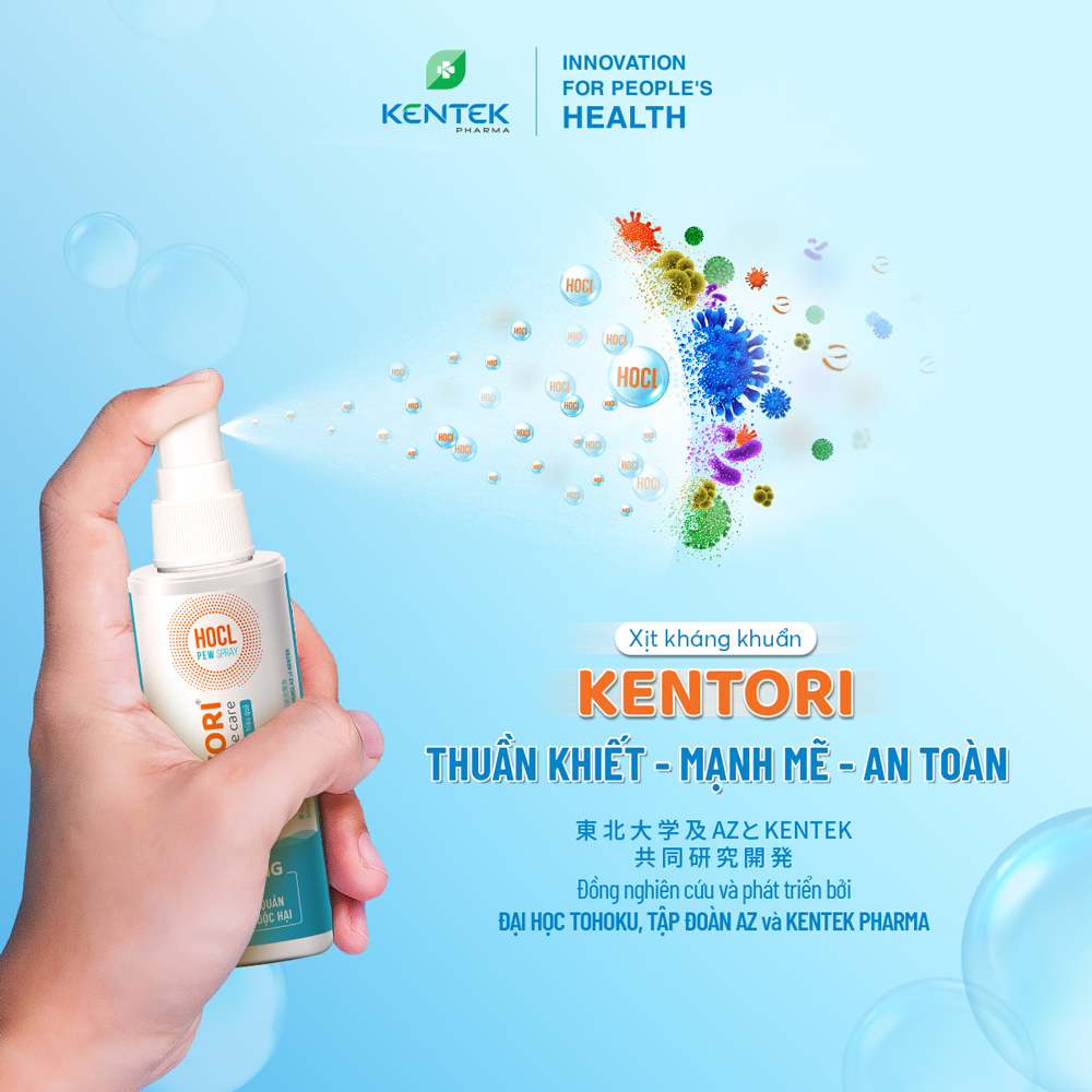 Xịt khuẩn, khử trùng, khử mùi KENTORI Hygiene Care | Sạch khuẩn nhanh trong 5 giây | (Chai 100ml)