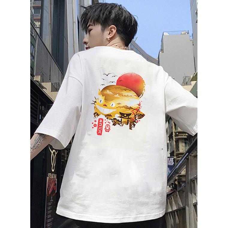 Áo thun tay lỡ unisex form rộng in họa tiết thời trang vải dày mịn bst25