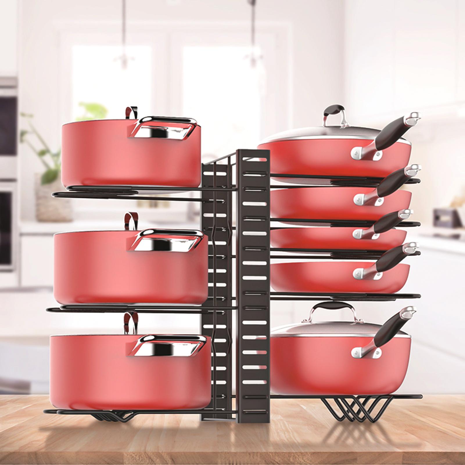 Kệ nhiều tầng để gác chảo DIY có thể điều chỉnh được