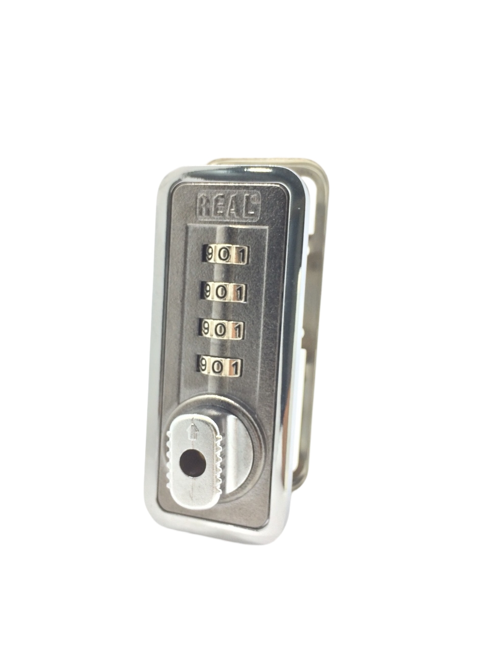 Khóa tủ Real 4 số dọc RL9041-01 keyless lock có chìa dò lại mật khẩu khi quên