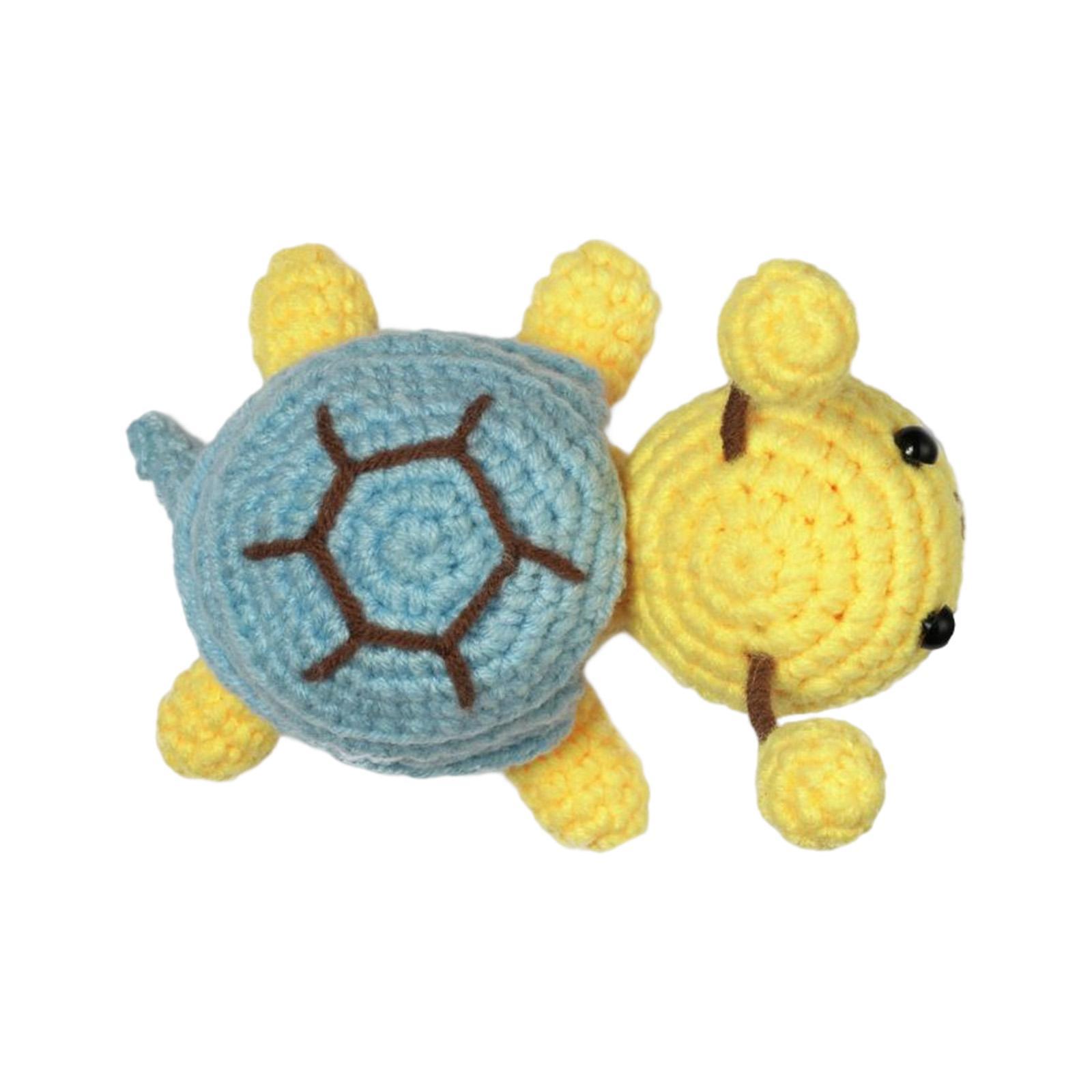 Handmade Animal Doll Crochet Kit Turtle Sewing to Use Starter Needlework Classic Birthday Gift Crochet Kit Knitting Kit Adults