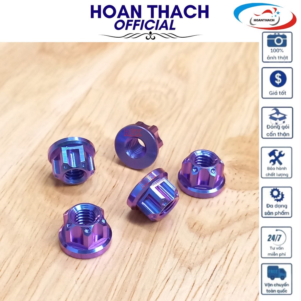 Ốc Tán Gr5 6L Titan Xanh Tím Dùng cho nhiều dòng xe  SP000023 ( giá 1 con)