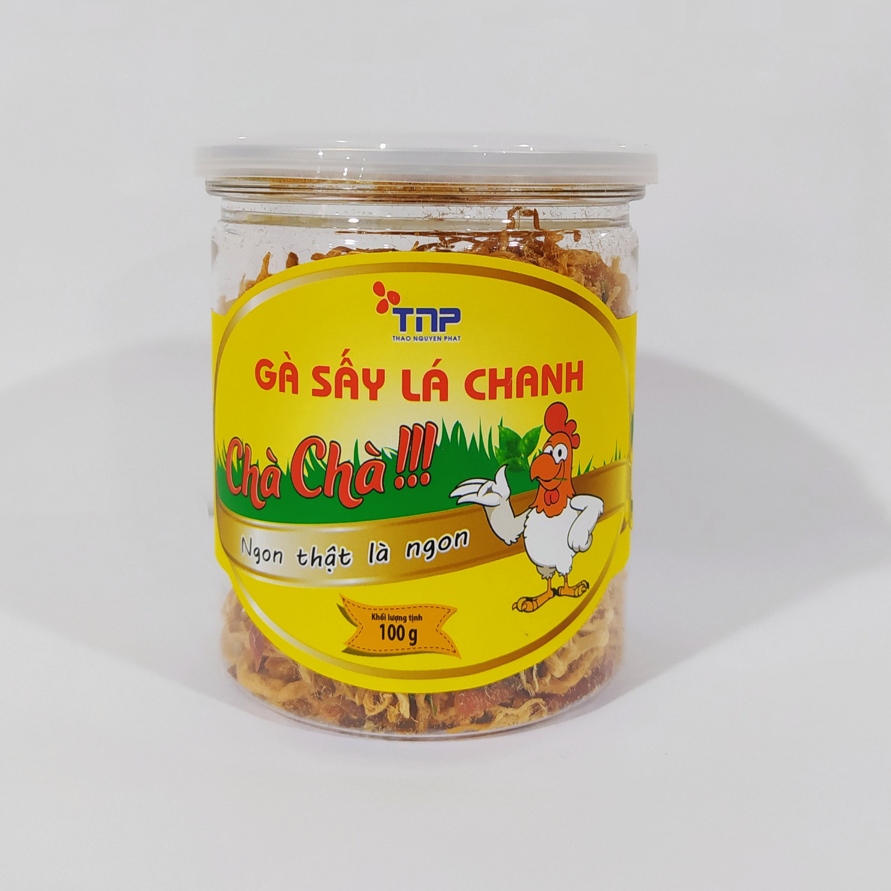 Gà sấy lá chanh Chà Chà - Thảo Nguyên Phát hũ 100g