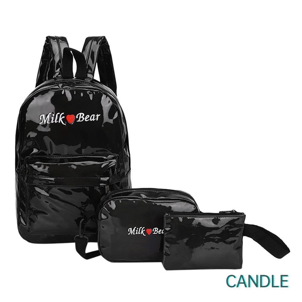 Set 3 Ba Lô Túi Ví Da Thời Trang Unisex