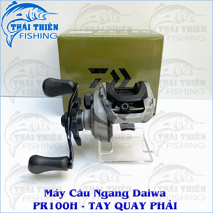 Máy Câu Ngang Daiwa PR100H 7.3:1 Tay Quay Phải Dùng Câu Lure Lóc Chẽm Mú