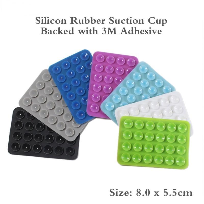 Set 5 Đệm Silicone Hai Mặt Có Giác Hút Gắn Điện Thoại Dài 3M