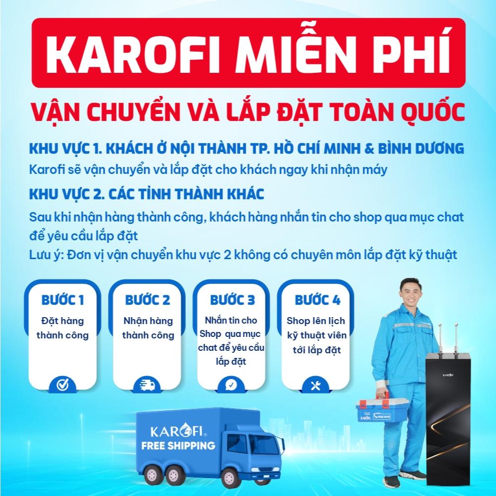 Máy lọc nước sạch để gầm không tủ 10 lõi lọc Karofi KAQ-U03 - Bảo hành 36 tháng - Hàng Chính Hãng