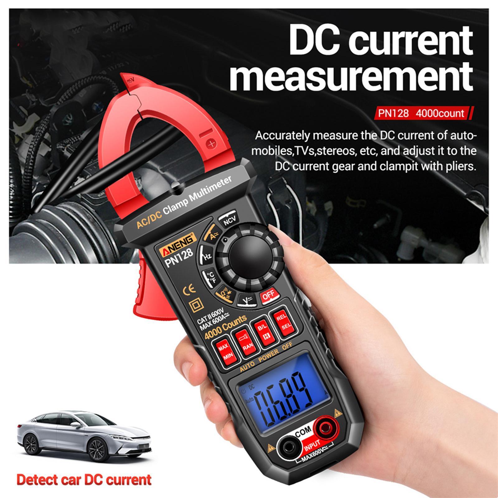 Digital Clamp Meter Voltage Tester Backlight Screen Non-contact Ncv,Resistance Voltage Meter Tool for Cars Troubleshooting Household Outlets