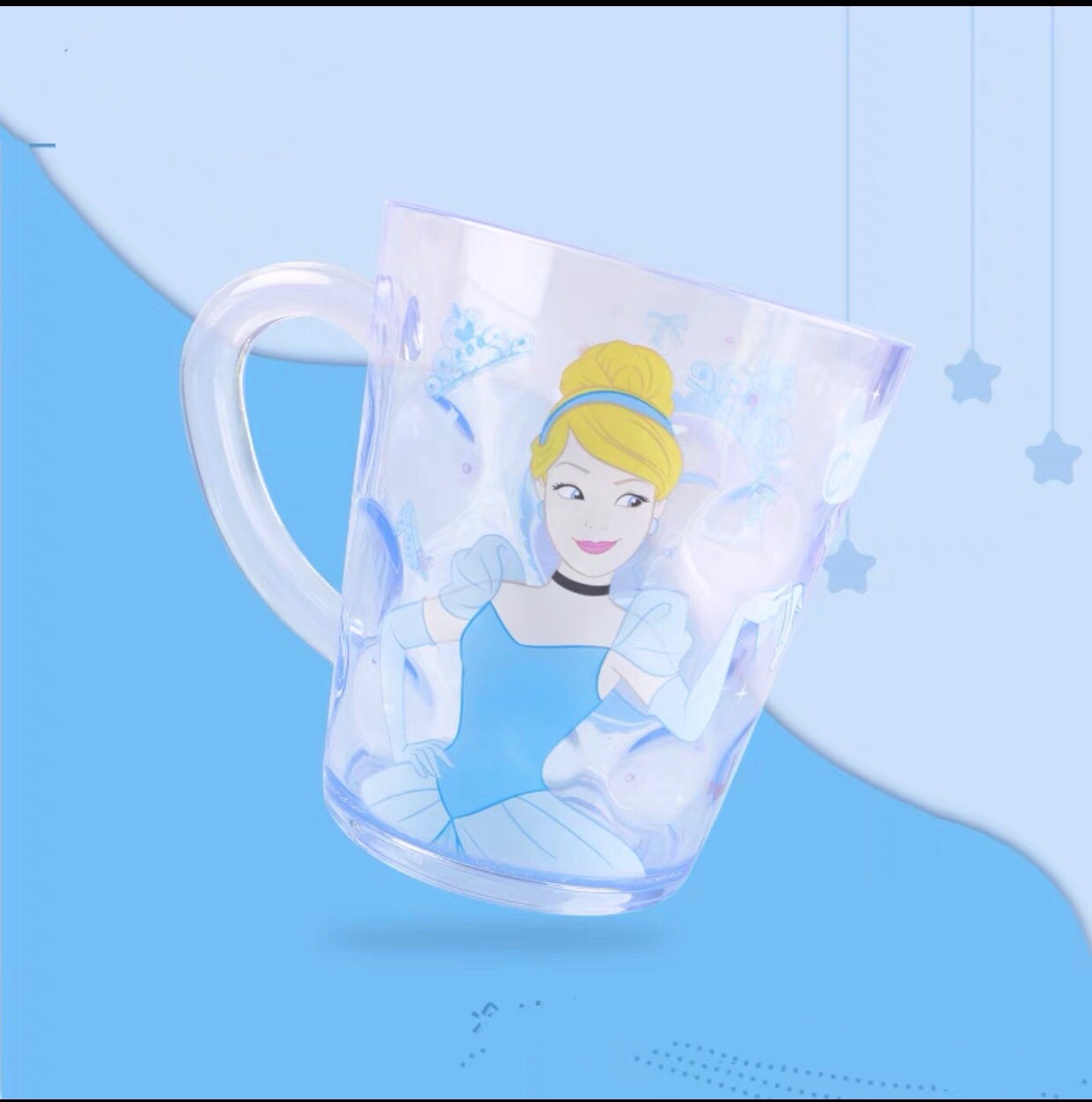 Ly quai cầm trong suốt hình công chúa Cinderella siêu xinh cho bé gái - PDA21121-H