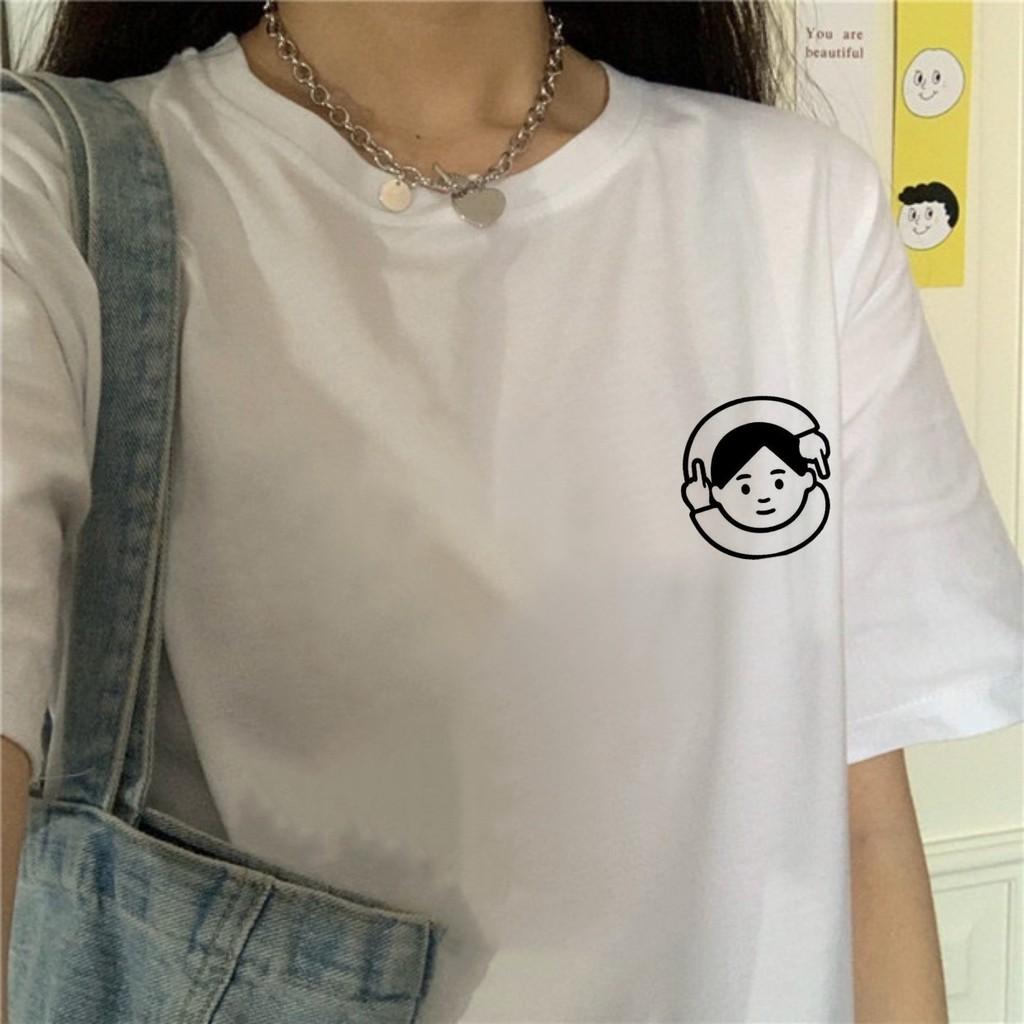 Áo thun tay lỡ Chữ Hàn phông Unisex nam nữ tee oversize form rộng pull Ulzzang Streetwear Hàn Quốc vải mềm