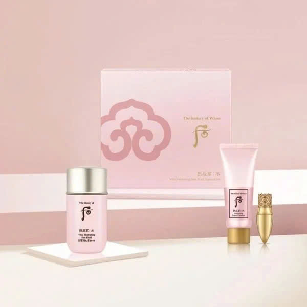 Bộ Kem Chống Nắng Whoo Hồng Gongjinhyang Soo Vital Hydrating Sun