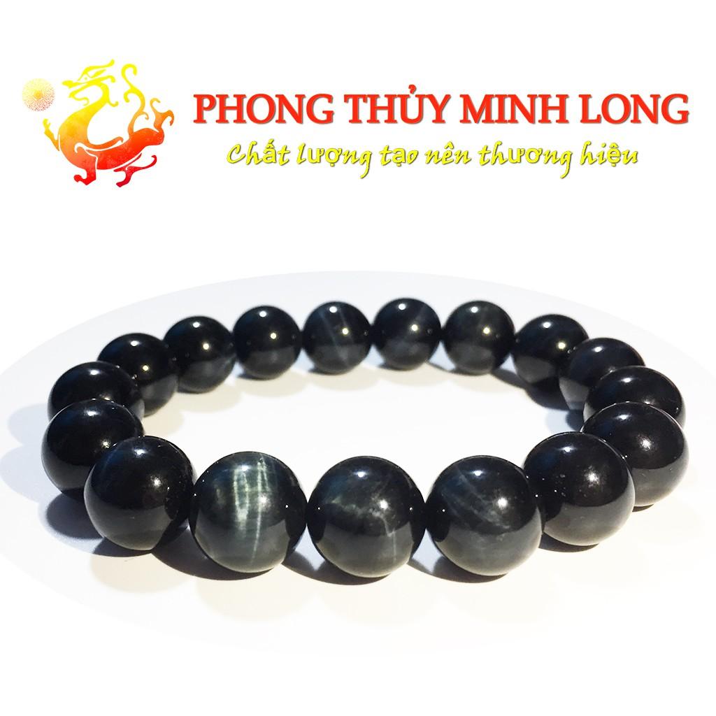 Vòng tay đá mắt hổ Chim Ưng Xanh Đen chất lượng 5A hợp mệnh Thủy và Mộc