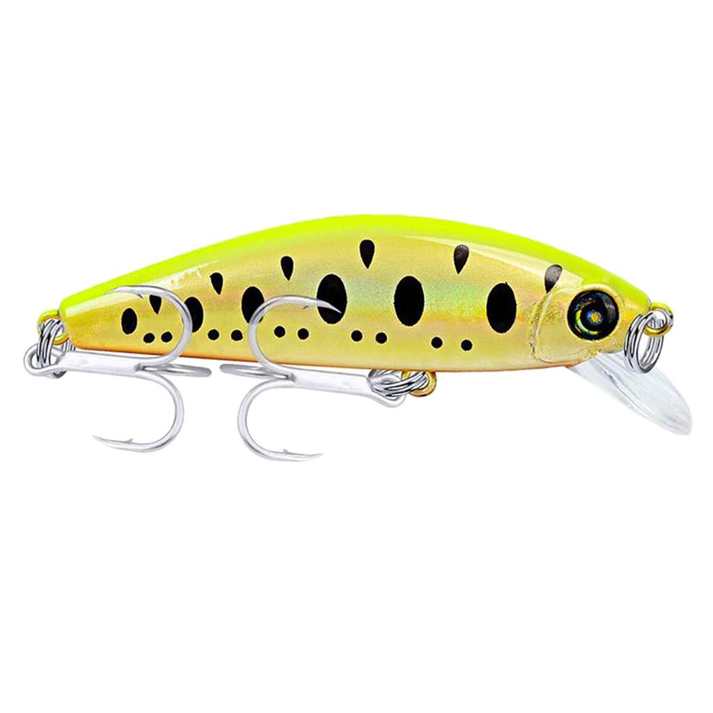 Minnow Fishing Lure 3D Eyes Crankbait Hard Bait with Treble Hook Type 1